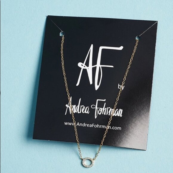 AF by Andrea Fohrman Real/Authentic Diamond Pendant Necklace - New in Pouch - Picture 1 of 1